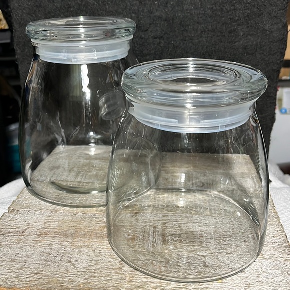 unknown Storage & Organization 2 Glass Jar In Clear With Glass Lid